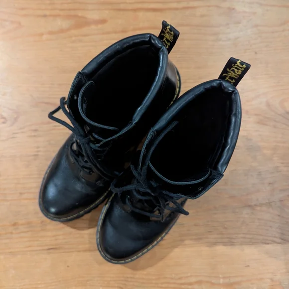 Doc Martin Persephone Black Chunky Heel Ankle Boots - Picture 7 of 8